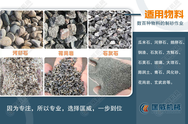 液壓對輥式制砂機適用物料