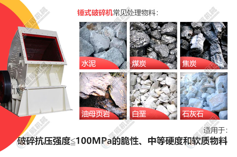 錘式破碎機(jī)可處理物料 錘式破碎機(jī)可處理物料